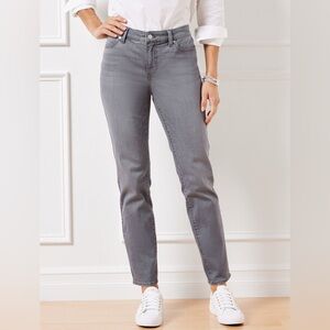 Talbots Flawless Slim Ankle Size 8 Gray Jeans Cotton-Polyester-Rayon-Spandex